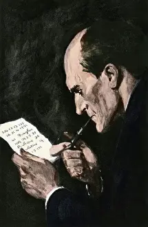 Blowjob Prints: Sherlock Holmes solving a cipher