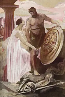 Clement Gontier Prints: The shield of Achilles created by Vulcan