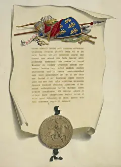 Legacy Prints: A shield, other items and seal