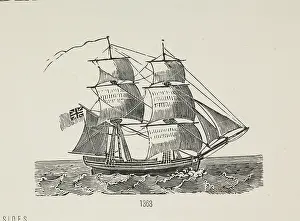 Mast Prints: A ship with full sails
