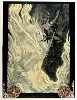 Siegfried and Locke, illustration to The Ring of the Niebelungen by Richard Wagner (1813-83) Siegfried and Locke, illustration to The Ring of the Niebelungen by Richard Wagner (1813-83)