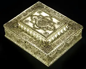 Images Dated 2024 August: Silver-gilt rectangular casket with hinged lid