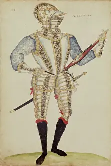 Sir John Smithe's armour, 1585 (pen, ink and watercolour on paper) Sir John Smithe's armour, 1585 (pen, ink and watercolour on paper)