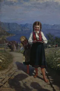 Two Sisters with Strawberries, 1877 (oil on canvas) Two Sisters with Strawberries, 1877 (oil on canvas)