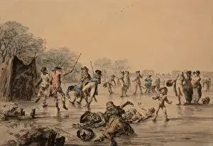 Julius Caesar Ibbetson Prints: Skating Scene