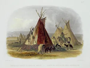 A Skin Lodge of an Assiniboin Chief, plate 16 from Volume 1 of ' A Skin Lodge of an Assiniboin Chief, plate 16 from Volume 1 of '