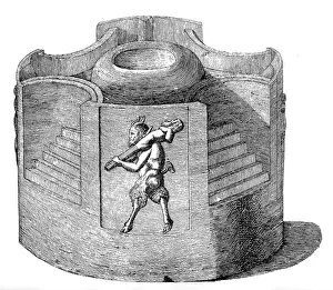 Small portable temple dedicated to the worship of Priapus (engraving) Small portable temple dedicated to the worship of Priapus (engraving)