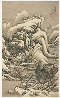 Snow in Mountain Villa, from an album of 12 leaves, 1723 (ink & colour on paper) Snow in Mountain Villa, from an album of 12 leaves, 1723 (ink & colour on paper)
