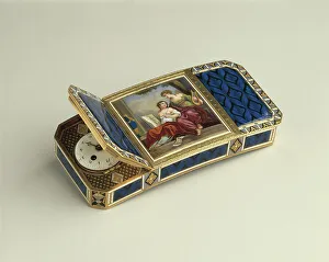 Geneva Prints: Snuffbox with clock