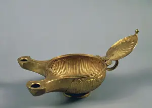 Pompei Reperto Da Prints: Solid gold votive lantern with two lights