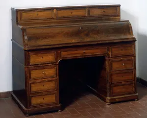Console Table Prints: Solid walnut drop leaf desk, Italy, second half 19th century