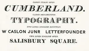 Brunel Prints: Specimen typefaces from William Caslon