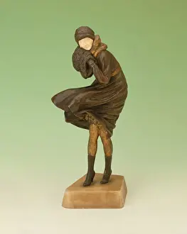 Dimitri Chiparus Prints: The Squall (bronze and ivory)