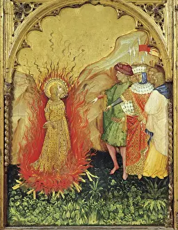 Ethereal Prints: St Lucy in flames of fire