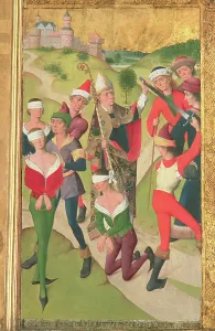 Blindfolded Prints: St. Nicholas saving three innocent men from execution