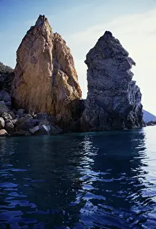 Environment Prints: Stack rocks, Cape Bosco, Ponza, Pontine Islands, Lazio, Italy (photo)