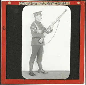 Drill Prints: Standing Loading Position - Side, 1914 (lantern slide)