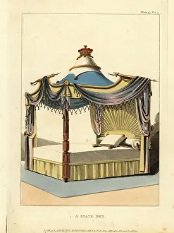 Joseph Sanders Prints: A State Bed, 1813
