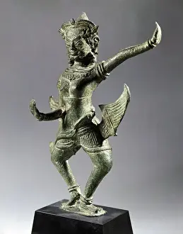 Apsaras Prints: Statuette representing an Apsaras (celestial nymph), bronze