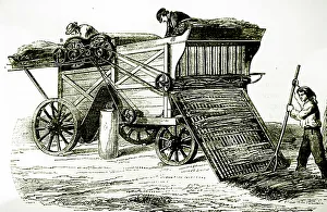 Threshing Prints: A steam-driven threshing machine