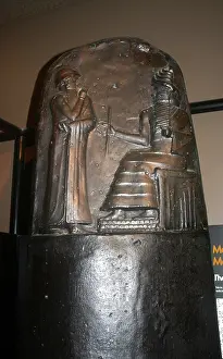 Stele Prints: Stele showing part of the Code of Hammurabi (Codex Hammurabi)