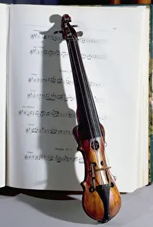 Score Sheet Prints: Stringed instrument of a dance master, 19th century (wood)