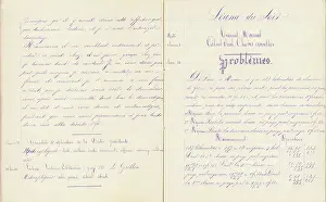 Encre Prints: Student notebook: continuation of the dictation and problems, 1882 (handwritten)