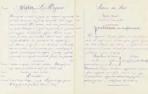 Ecriture Prints: Student notebook: Respect dictation and problems, 1882 (handwritten)
