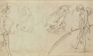 Studies of grotesque figures (pen & ink on paper) (recto of 433435) Studies of grotesque figures (pen & ink on paper) (recto of 433435)
