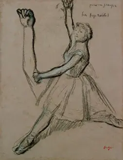 Degas Prints: Study of a Dancer (chalk on paper)