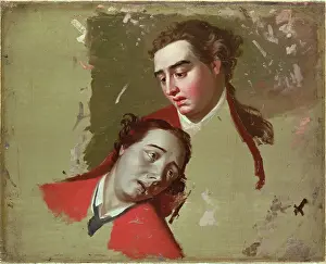Romney George 1734 1802 Prints: Study for the Death of General Wolfe at Quebec, 1762-63 (oil on canvas)