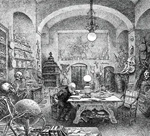 Educated Prints: Study of the eccentric scholar, 1850