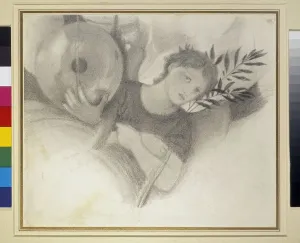 Garden Of Eden, Creation, Adam And Eve Prints: Study for a Head in The Days of Creation, c
