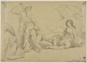 Human Person Prints: Study for Les tears'(drawing)