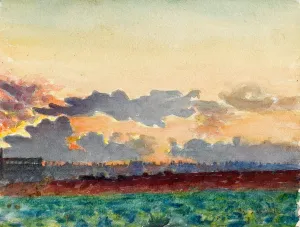 Walter Bonner Gash Prints: Sunset Across the Fields (w / c)