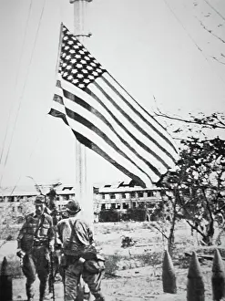 Victorious Prints: Surrender of US Strongpoint at Corregidor, 6th May 1942 (b/w photo)