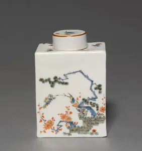 Tea Caddy, manufacturer Meissen Porcelain Factory, Germany, c.1735 (porcelain) Tea Caddy, manufacturer Meissen Porcelain Factory, Germany, c.1735 (porcelain)