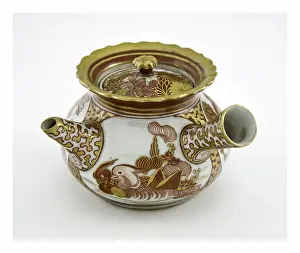 Chrysanthemum Prints: Teapot, (ceramic)