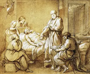 Anton Raphael Mengs Prints: Testament of Eudamida, by Anton Raphael Mengs, 1758, mixed media, 1728-1779
