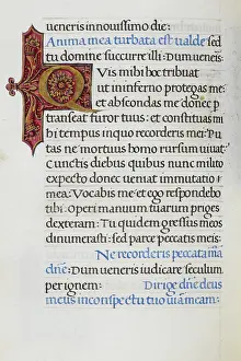 Antoine Coysevox Prints: Text page with initial Q