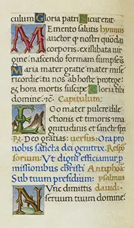 Hymn Prints: Text page with initials