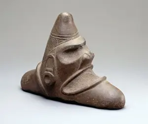 Culture Taino Prints: Three-pointer Zemi (stone)