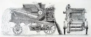 Threshing Prints: A threshing and corn dressing machine