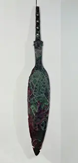 Bronze Metal Prints: Tip of a lance with image of a lion