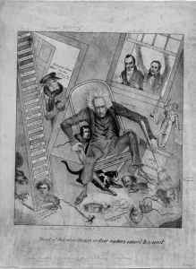 Tired of his playthings, or, Four ciphers equal to a unit, c. 1831 (litho)