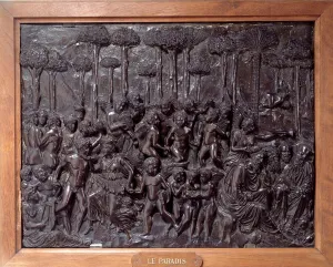 The Tomb paradise of Marc Antoine della Torre. Bronze relief stockings realized by Andrea Briosco Riccio (1470-1552) The Tomb paradise of Marc Antoine della Torre. Bronze relief stockings realized by Andrea Briosco Riccio (1470-1552)
