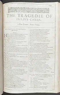 William 1564 1616 Prints: The tragedie of Julius Caesar