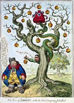 The Tree of Liberty - with the Devil tempting John Bull, James Gillray, 1798 The Tree of Liberty - with the Devil tempting John Bull, James Gillray, 1798