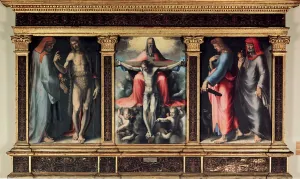 Domenico Beccafumi Prints: Triptych of the Trinity: Saint Cosimo