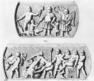 Triumph of Gnosis, copy of gnostic caskets, engraved by Thierry freres (19th century Triumph of Gnosis, copy of gnostic caskets, engraved by Thierry freres (19th century